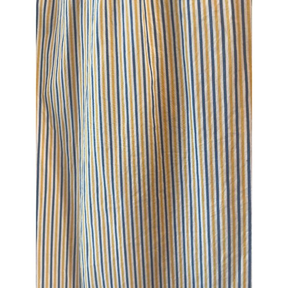 J.Crew Mens Secret Wash Shirt L Striped Yellow/Blue Stretch Long Sleeve Button-U - Picture 7 of 7